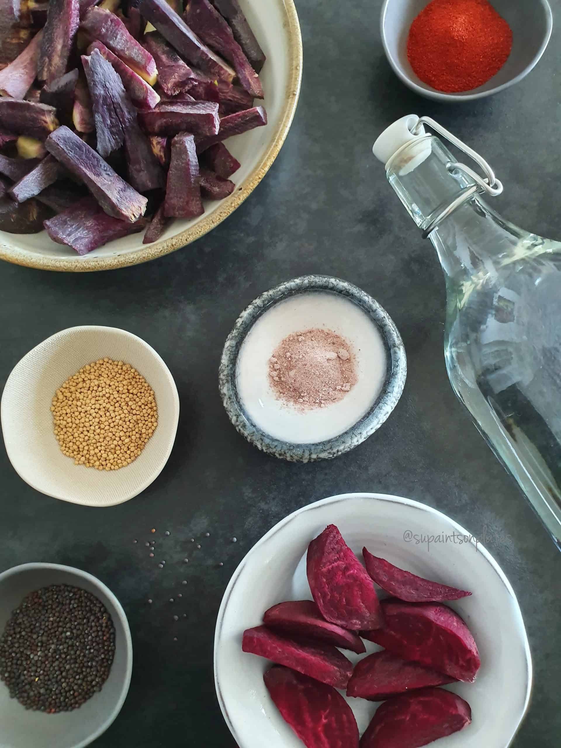 CARROT KANJI Su Paints On Plates